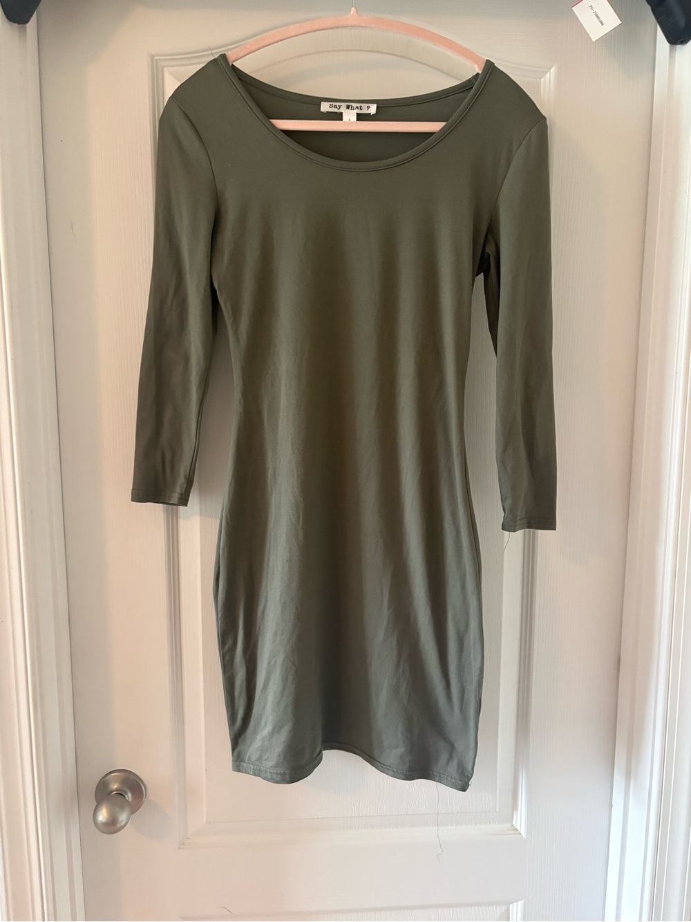 Olive green mini dress